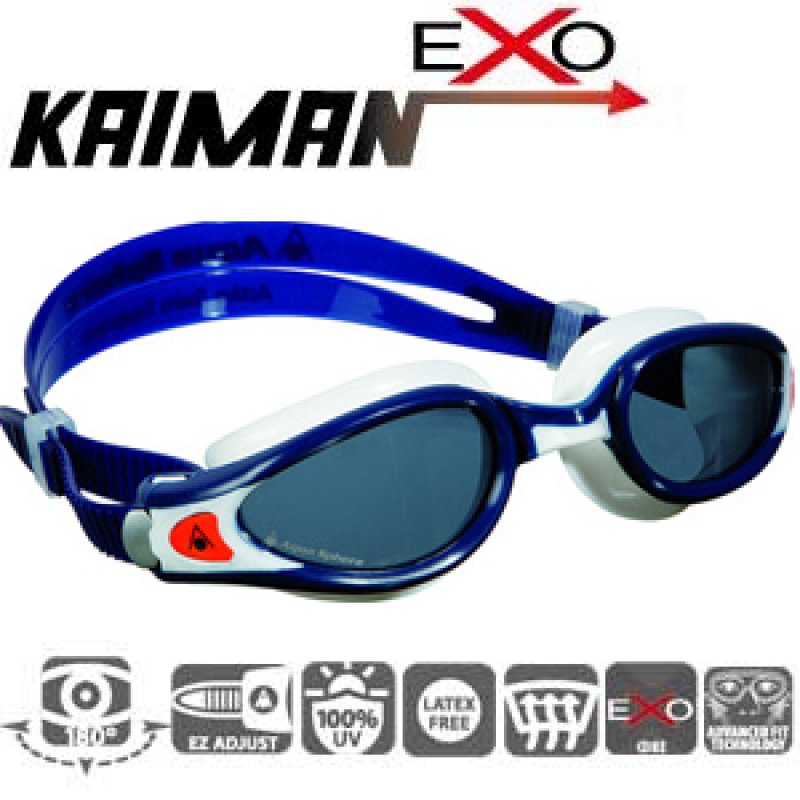 画像1: 【175630 kaiman EXO(ケイマン エグゾー) 】スイミングゴーグル・レギュラーフィット　ダークレンズ (1)