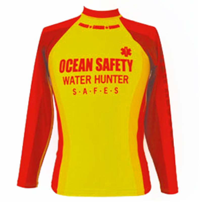 画像3: 【ネコポス対象商品】長袖 ラッシュガード (ocean safety) / ライフセーバー・ユニフォーム【カスタムオーダー対応可】 (3)