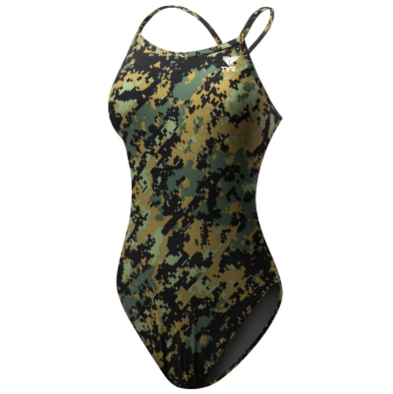 画像1: ★SALE対象外★【アウトレット】女性水着  ★SALE対象外★【TYR USA】ワンピース フレックスバック グリーン (1)