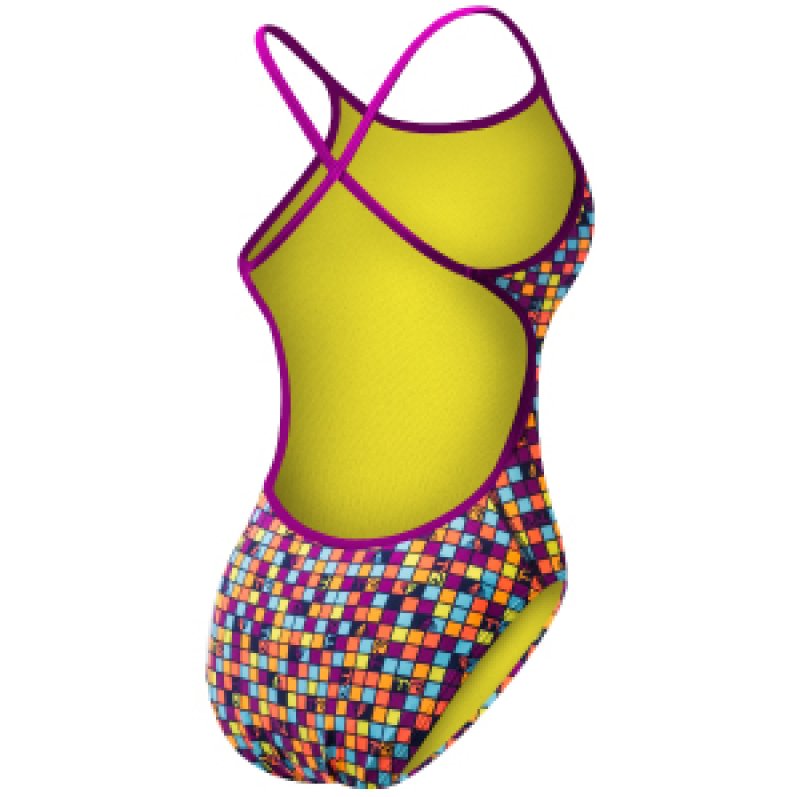 画像2: 【アウトレット｜XXSサイズ】TYR USAモデル　女性練習水着（ワンピース フレックスバック＿パープル） (2)