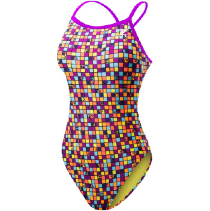 画像1: ★SALE対象外★【アウトレット】女性水着 ★SALE対象外★【TYR USA】ワンピース フレックスバック パープル (1)