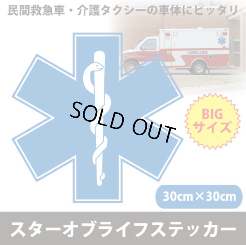 画像2: 【30センチ角・特大サイズ】 スターオブライフ (star of life) ステッカー (2)