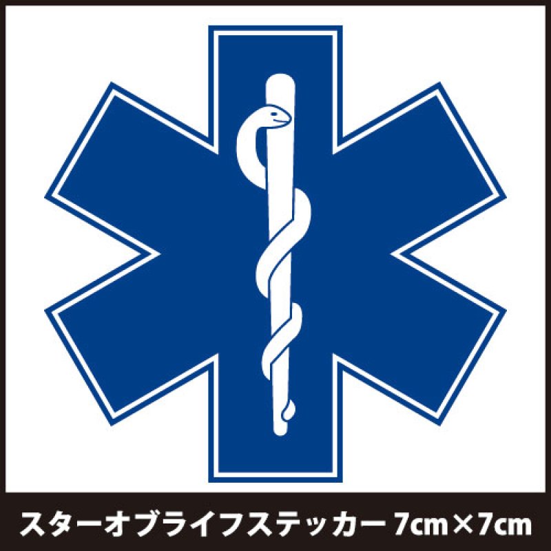 画像2: 【ネコポス対象商品】 【7センチ角】16スターオブライフ(STAR OF LIFE) ステッカー 7cm×7cm (2)