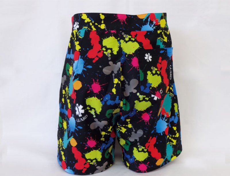 画像2: 【アウトレット】サーフパンツ GUARDオリジナル 昇華プリント 【ペイント】  (2)