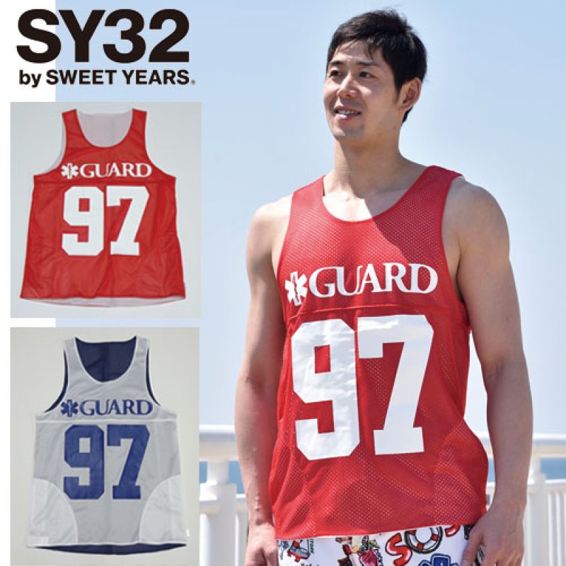 画像1: ★SALE対象外★【アウトレット】GUARD×SY32 ／メッシュ地リバーシブルタンクトップ (1)