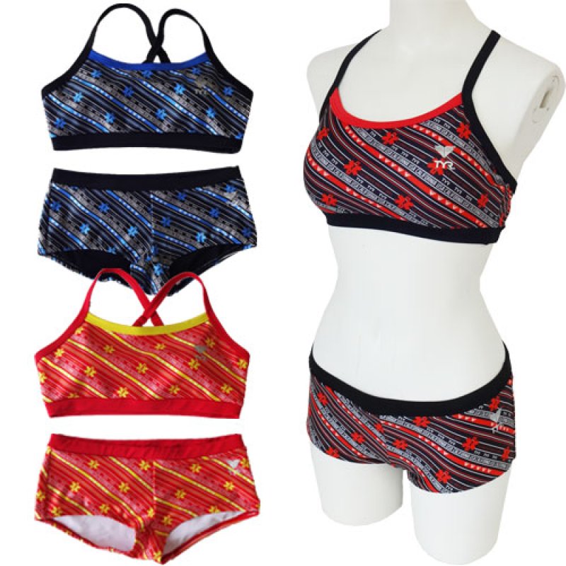 ティア(TYR)水着 レディース POWERFIT 赤 カリフォルニア(ワークアウト ビキニ) TYR (ティア) × GUARD