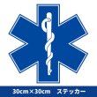 画像1: 【30センチ角・特大サイズ】 スターオブライフ (star of life) ステッカー (1)