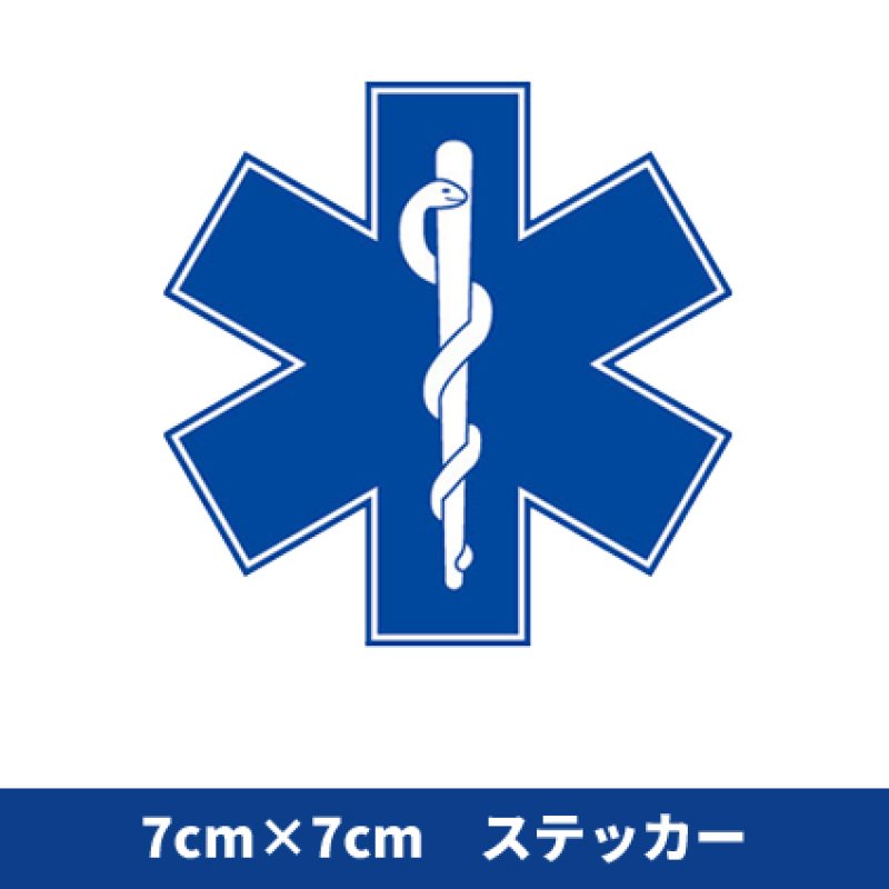 画像1: 【ネコポス対象商品】 【7センチ角】16スターオブライフ(STAR OF LIFE) ステッカー 7cm×7cm (1)