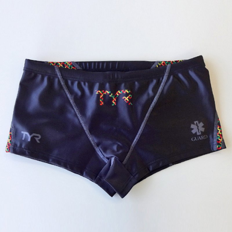 画像1: 【アウトレット｜レッドSサイズ】TYR 水着 トレーニング用 (モザイク柄)｜ボクサータイプ (1)