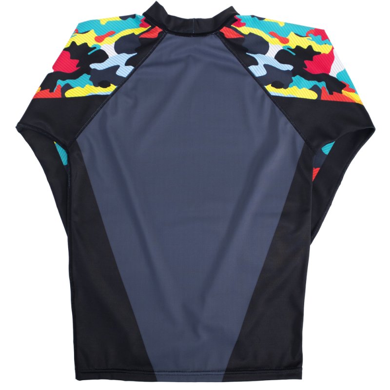 画像2: 【ネコポス対象商品】長袖 ラッシュガード (迷彩柄) オープンウォータースイミング・日焼け予防【カスタムオーダー対応可】 (2)