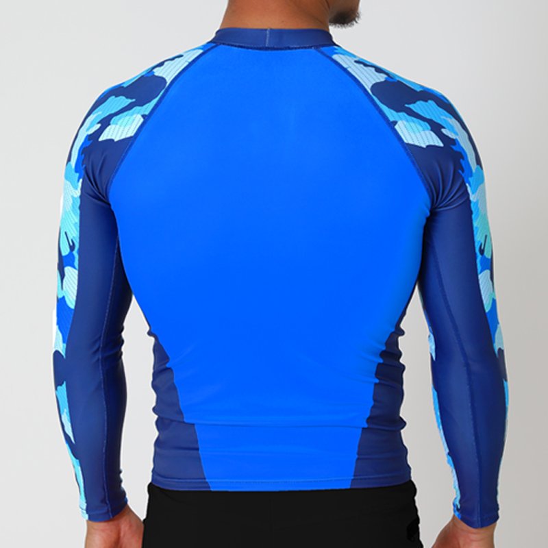 画像8: 【ネコポス対象商品】長袖 ラッシュガード (迷彩柄) オープンウォータースイミング・日焼け予防【カスタムオーダー対応可】 (8)