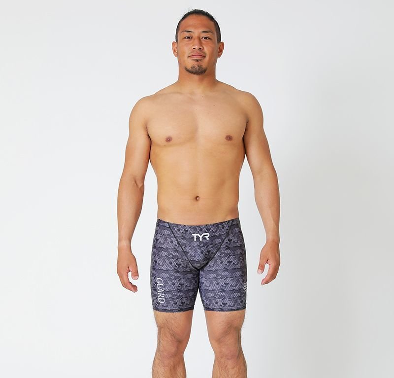 画像10: 【ネコポス対象商品】【アウトレット】TYR メンズ練習用競泳水着 園田モデル カモフラデザイン｜GUARD限定デザイン ジャマータイプ (10)