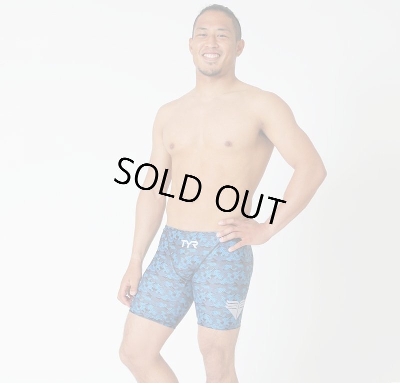 画像8: 【ネコポス対象商品】【アウトレット】TYR メンズ練習用競泳水着 園田モデル カモフラデザイン｜GUARD限定デザイン ジャマータイプ (8)