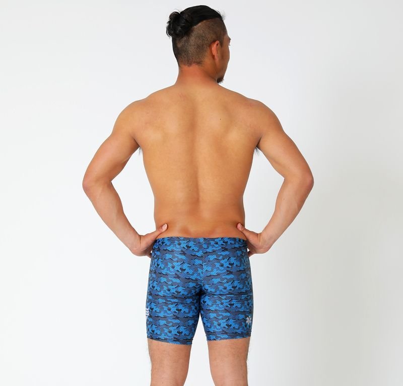 画像9: 【ネコポス対象商品】【アウトレット】TYR メンズ練習用競泳水着 園田モデル カモフラデザイン｜GUARD限定デザイン ジャマータイプ (9)