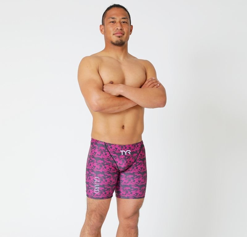 画像6: 【ネコポス対象商品】【アウトレット】TYR メンズ練習用競泳水着 園田モデル カモフラデザイン｜GUARD限定デザイン ジャマータイプ (6)