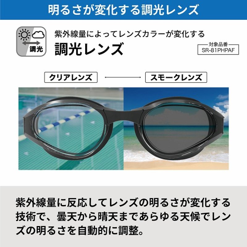 画像4: SWANS(スワンズ) / FINA承認 調光レンズ オープンウォーターモデル SR-81PHPAF CLA (4)