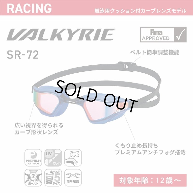 画像3: 【World Aquatics承認】SWANS VALKYRIE SR-72NPAFAB-NAV｜レーシングゴーグル　ノーマル・カラーレンズ (3)