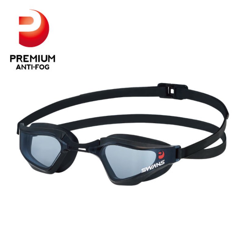 画像1: SWANS レーシングクッション付き スイミングゴーグル fina承認モデル スモークレンズ (1)