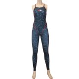 RA水着 WOMEN'S H-BACK ALLINONE OCEAN SOECTRUM