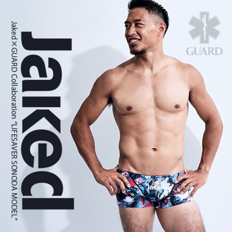 画像1: Jaked メンズ練習用競泳水着 園田モデル Magma｜ライフセーバー向け耐久性抜群ボックス型 (1)