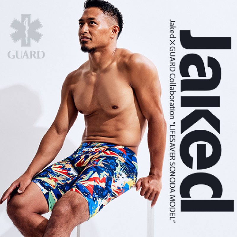 画像1: Jaked メンズ練習用競泳水着 園田モデル Magma｜ライフセーバー向け耐久性抜群ジャマータイプ (1)