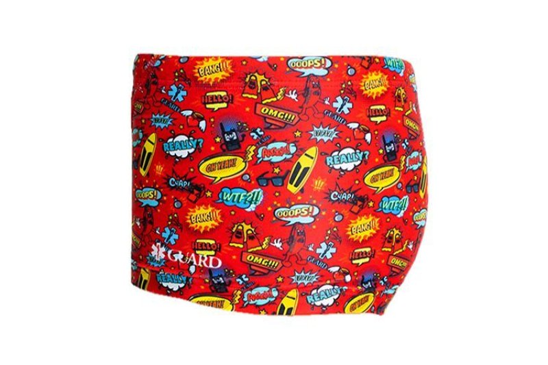 画像8: GUARD (ガード) / ライフセーバーイラスト水着(ジュニア男子 ボクサー) 子供用 競泳水着 (8)