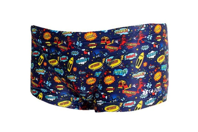 画像3: GUARD (ガード) / ライフセーバーイラスト水着(ジュニア男子 ボクサー) 子供用 競泳水着 (3)