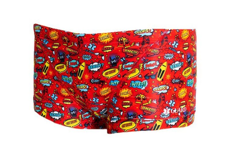 画像7: GUARD (ガード) / ライフセーバーイラスト水着(ジュニア男子 ボクサー) 子供用 競泳水着 (7)