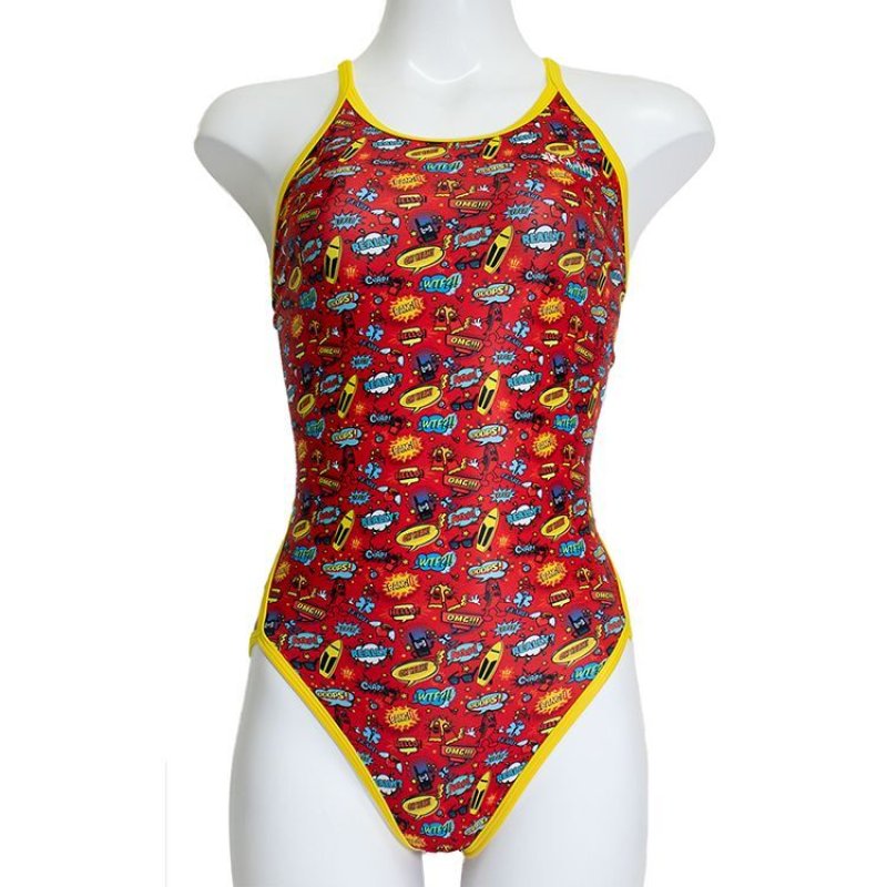 SPEEDO 競泳水着 ライフセーバー レディース 競泳 水着 ライフセーバーイラスト水着(ワンピース)