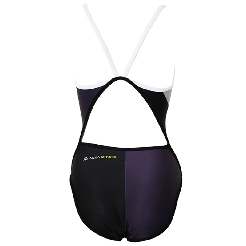 画像3: GUARD(ガード)×Aquasphere(アクアスフィア) / ブラックグレー・バイカラー女性水着 (ワンピース) レディース トレーニング水着 (3)