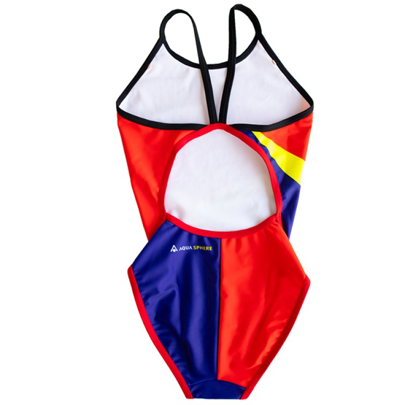 画像5: 【ネコポス対象商品】GUARD(ガード)×Aquasphere(アクアスフィア) / ブルーレッド・バイカラー女性水着 (ワンピース) レディース トレーニング水着 (5)