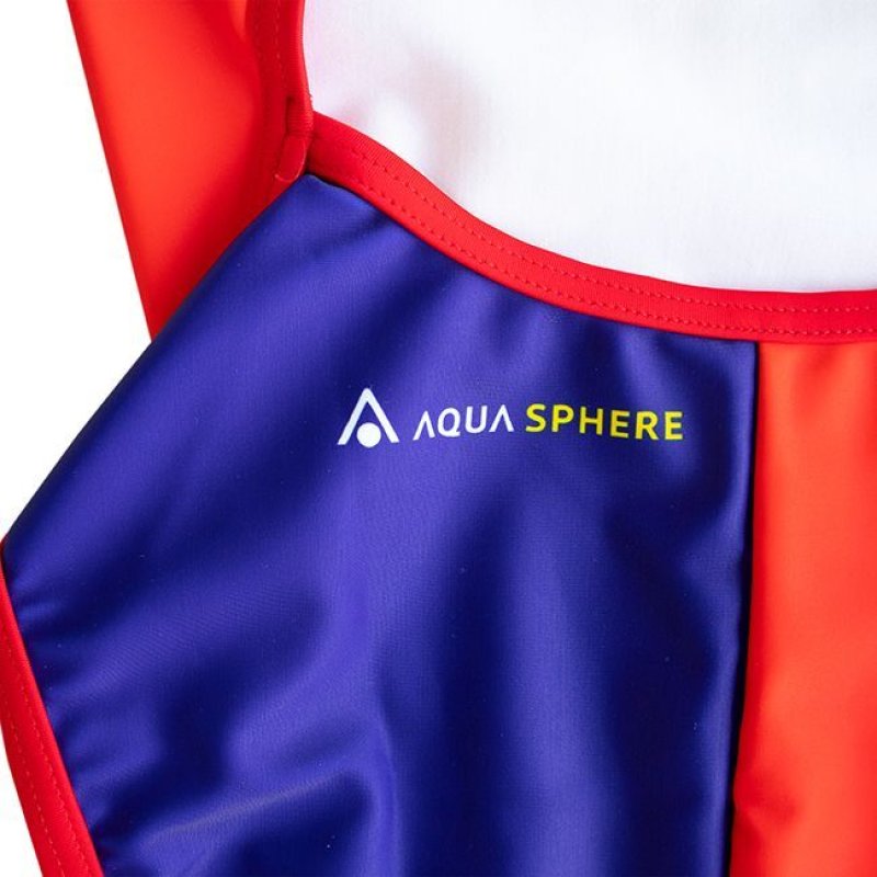画像8: 【ネコポス対象商品】GUARD(ガード)×Aquasphere(アクアスフィア) / ブルーレッド・バイカラー女性水着 (ワンピース) レディース トレーニング水着 (8)