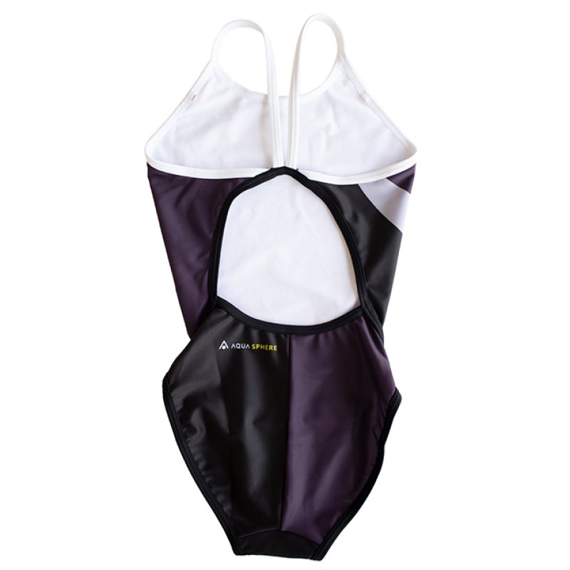 画像5: GUARD(ガード)×Aquasphere(アクアスフィア) / ブラックグレー・バイカラー女性水着 (ワンピース) レディース トレーニング水着 (5)