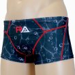 画像2: ★半額 クリアランスセール★ RA(アールエイ) / 男性 水着 競泳 (ボクサー) MEN'S BOXER-PENTAGON CUT DEEP OCEAN OXYGEN (2)
