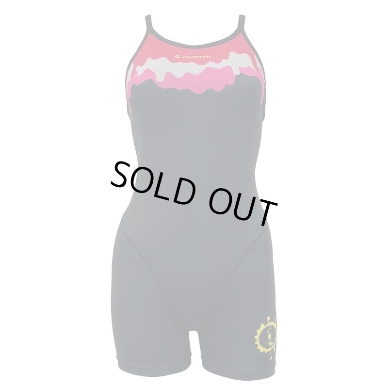 画像1: 【ネコポス対象商品】Aquasphere(アクアスフィア) / 女性水着_SWIMJANKY24'×AS(ブラック_オールインワン ハーフスパッツ) レディーストレーニング水着 (1)