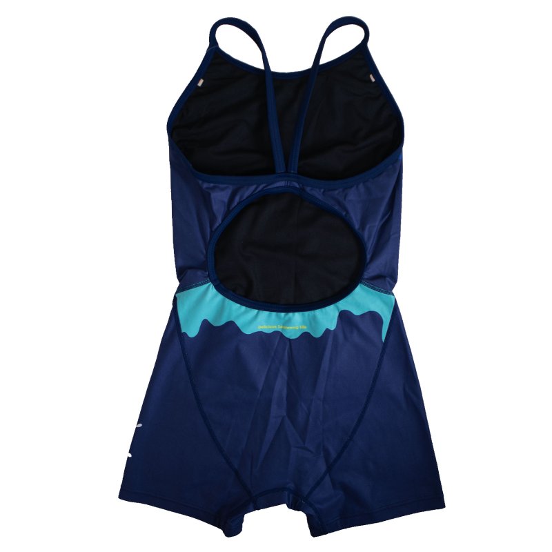 画像8: 【Sサイズのみ】Aquasphere(アクアスフィア) / 女性水着_SWIMJANKY24'×AS(ブルー_オールインワン ハーフスパッツ) レディーストレーニング水着 (8)