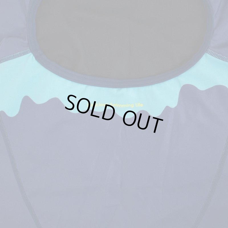 画像5: 【Sサイズのみ】Aquasphere(アクアスフィア) / 女性水着_SWIMJANKY24'×AS(ブルー_オールインワン ハーフスパッツ) レディーストレーニング水着 (5)