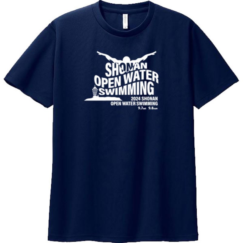 画像2: 【アウトレット】2024年 第21回 湘南オープンウォータースイミング大会記念 ドライTシャツ (2)