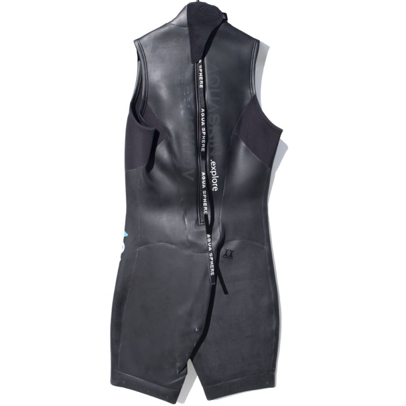 画像3: 【訳あり大特価】AQUASPHERE ウエットスーツ ショートジョン Aqua Skin Shorty メンズ - 快適性×保温性、トライアスリートに最適！ (返品・交換不可) (3)