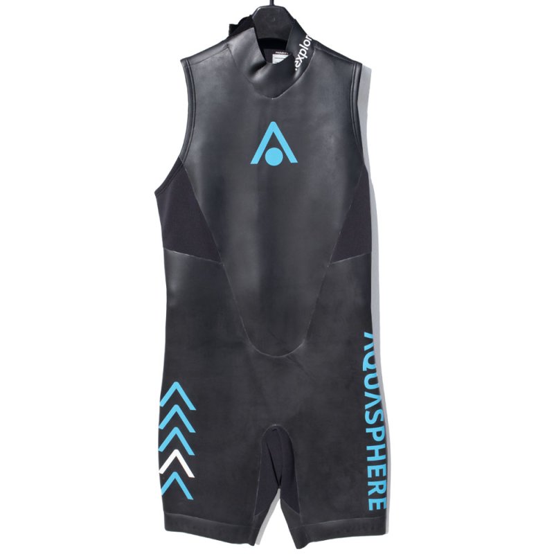 画像2: 【訳あり大特価】AQUASPHERE ウエットスーツ ショートジョン Aqua Skin Shorty メンズ - 快適性×保温性、トライアスリートに最適！ (返品・交換不可) (2)
