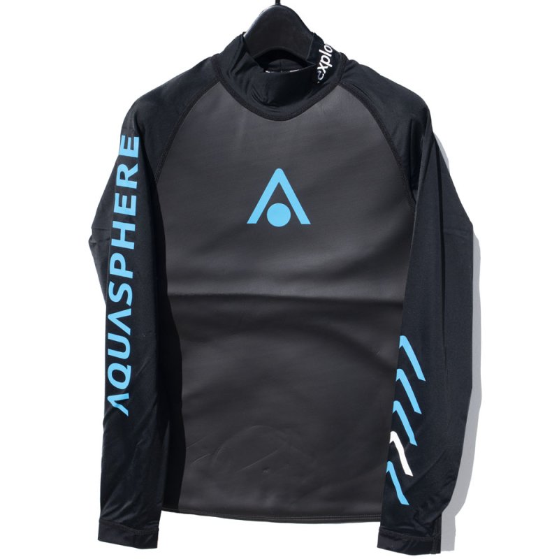 画像2: 【訳あり大特価】AQUASPHERE ラッシュガード 厚手 Aqua Skin Top - オープンウォータースイマー必見！高機能ネオプレン＆ラッシュガード生地の融合 (返品・交換不可) (2)