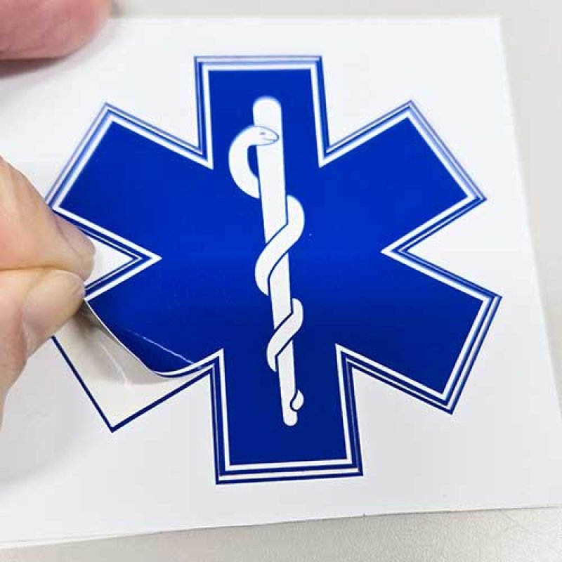 画像4: 【ネコポス対象商品】 【7センチ角】16スターオブライフ(STAR OF LIFE) ステッカー 7cm×7cm (4)