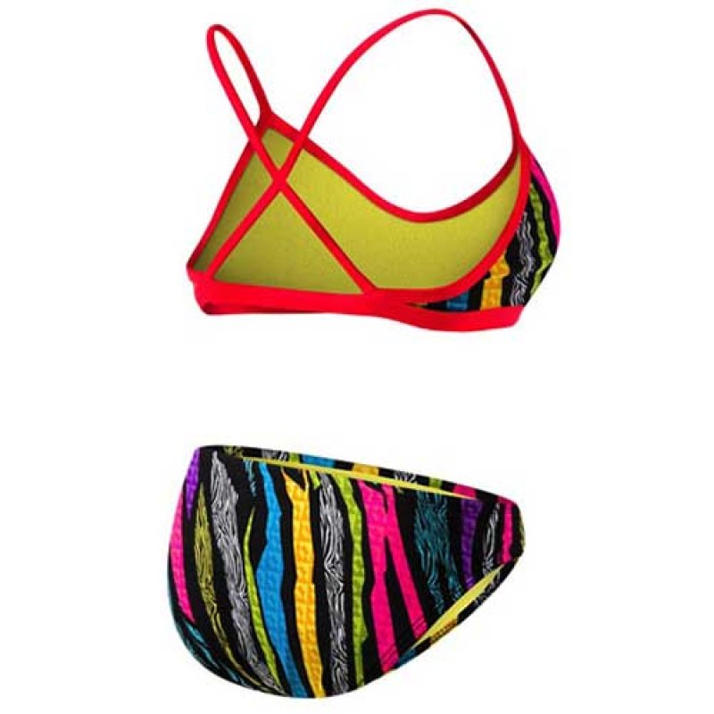 画像2: 【アウトレット｜XXSサイズ】TYR USAモデル　女性練習水着（セパレート ビキニ＿ブラック） (2)