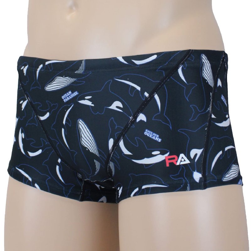 画像2: RA メンズ練習用競泳水着 ボックス型 - RA124-BMALL｜ 耐久性抜群＆快適フィット (2)