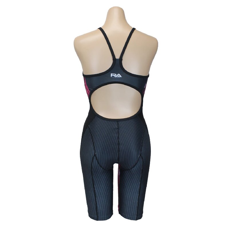 画像10: 【パッドなし】RA(アールエー) / 女性水着 (オールインワン セミロングスパッツ) レディース ワンピース トレーニング水着 (10)