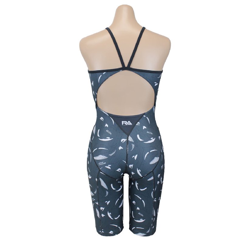 画像10: 【パッドなし】RA(アールエー) / 女性水着 (オールインワン セミロングスパッツ) レディース ワンピース トレーニング水着 (10)