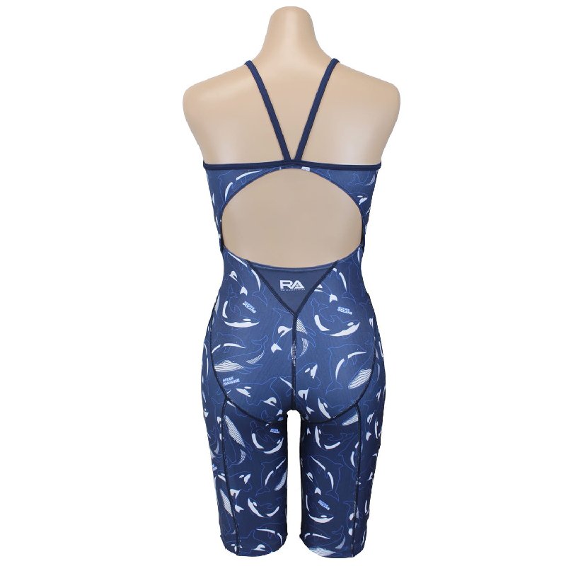 画像7: 【パッドなし】RA(アールエー) / 女性水着 (オールインワン セミロングスパッツ) レディース ワンピース トレーニング水着 (7)