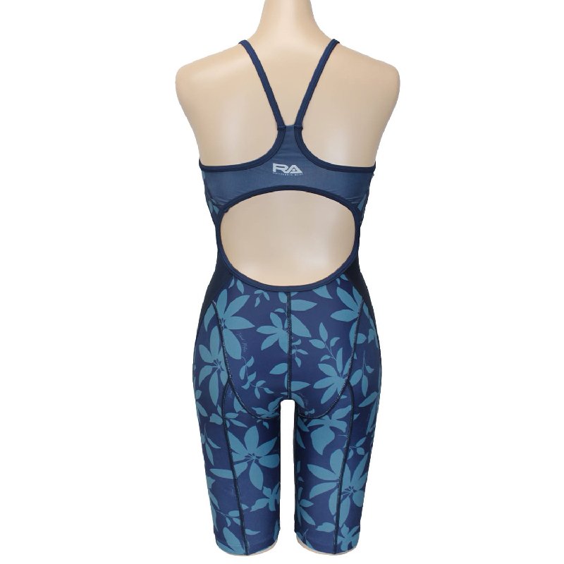 画像10: 【パッドなし】RA(アールエー) / 女性水着 (オールインワン セミロングスパッツ) レディース ワンピース トレーニング水着 (10)