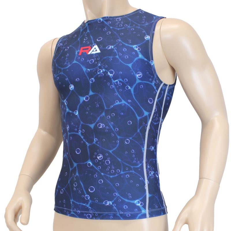 画像5: 【ネコポス対象商品】RA(アールエー) / 競泳練習用水着 トップス RA124-TKOXYG (メンズ タンクラッシュガード) (5)