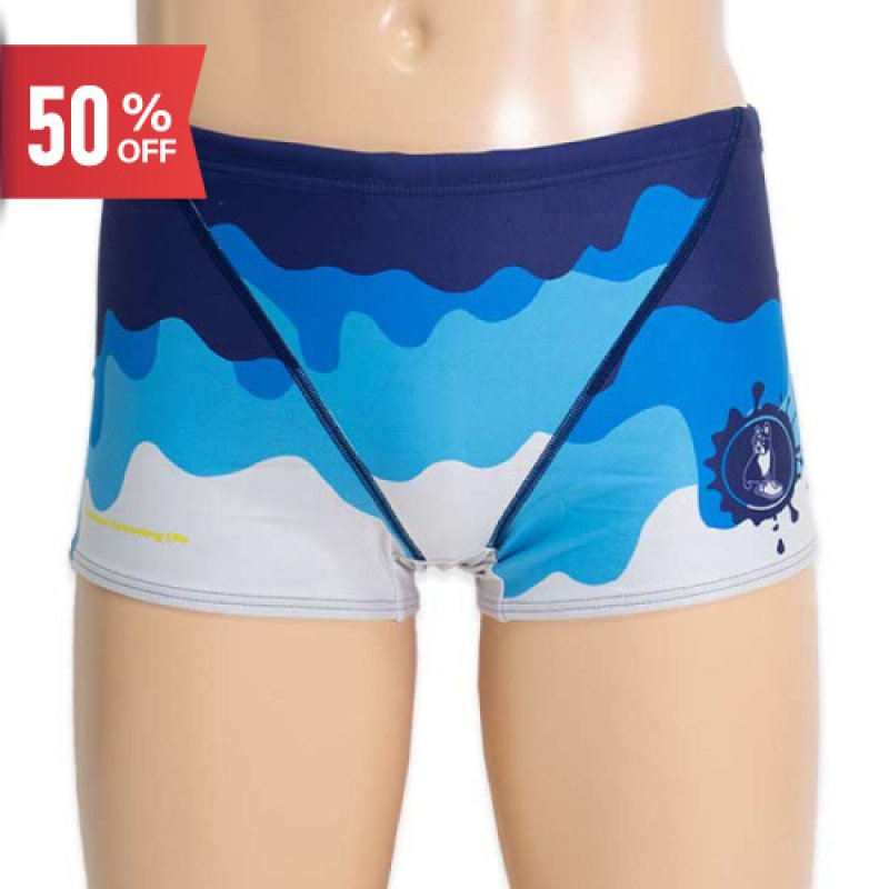 画像1: 【ネコポス対象商品】Aquasphere(アクアスフィア) / 男性水着_SWIMJANKY24'×AS(ブルー_ボックス) 男性トレーニング水着 (1)